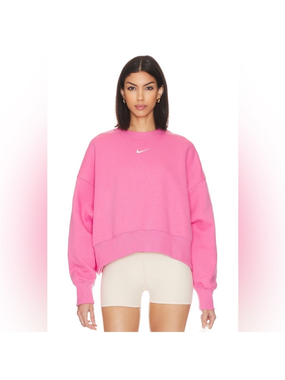 Nike | Phoenix Fleece Oversized Crewneck Sweater in Pinksicle
